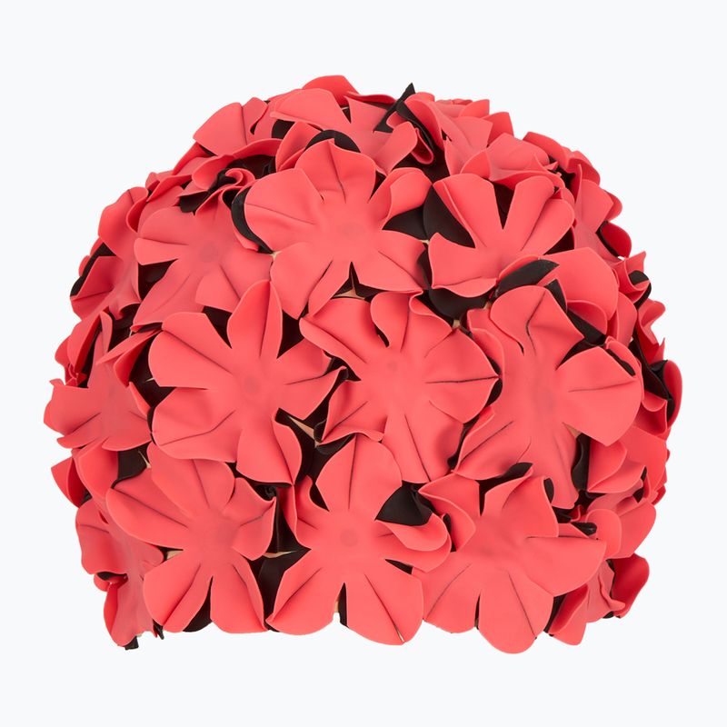Fashy Flowers червена / черна дамска шапка за плуване