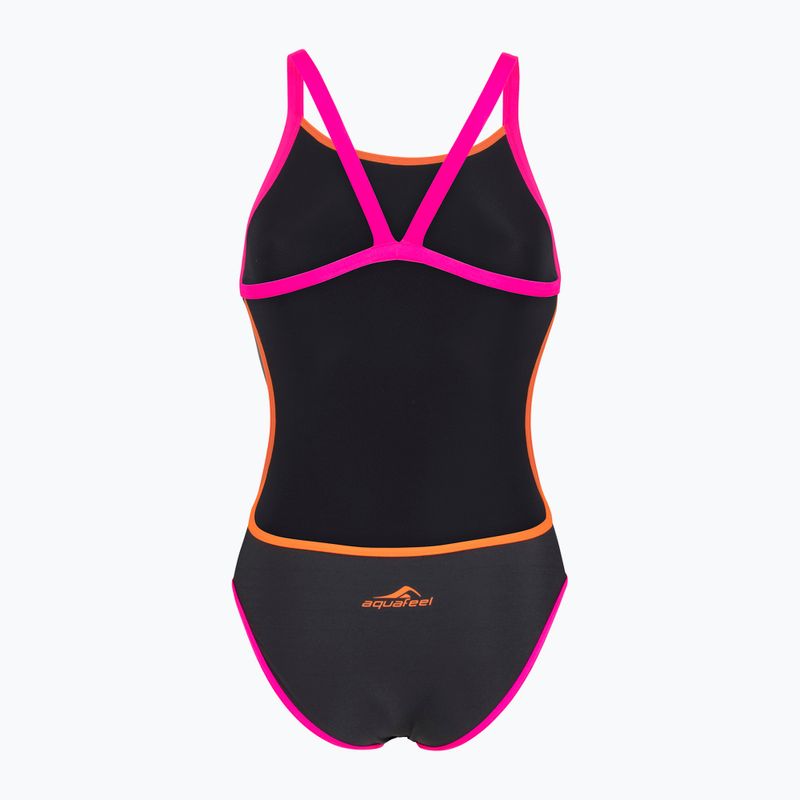 Дамски бански костюм от една част aquaFeel Training V-Back сив / дим 2