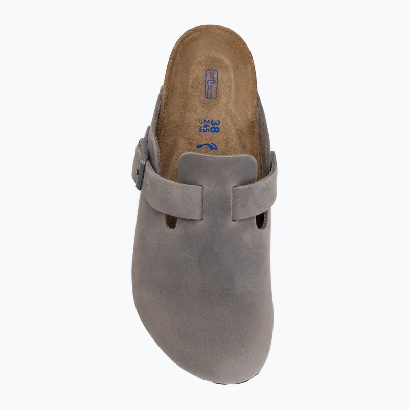 Чехли BIRKENSTOCK Boston Soft Footbed Oiled Leather Narrow iron 5