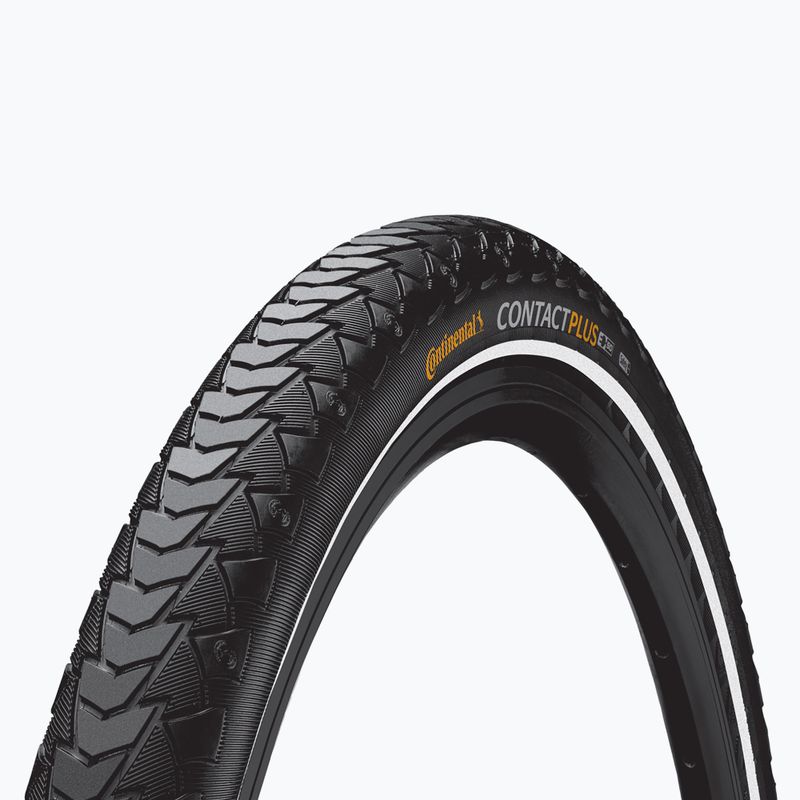 Велосипедна гума Continental Contact Plus черна/рефлекс