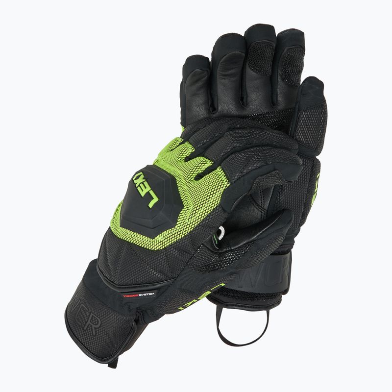 Мъжки скиорски ръкавици LEKI WCR Coach 3D black/ ice lemon