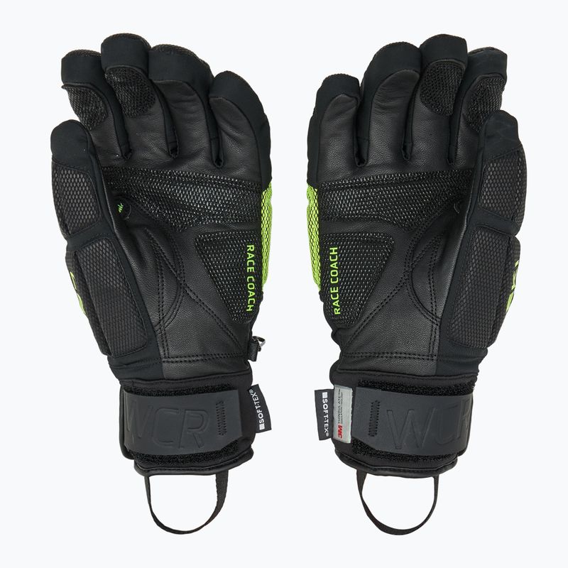 Мъжки скиорски ръкавици LEKI WCR Coach 3D black/ ice lemon 2