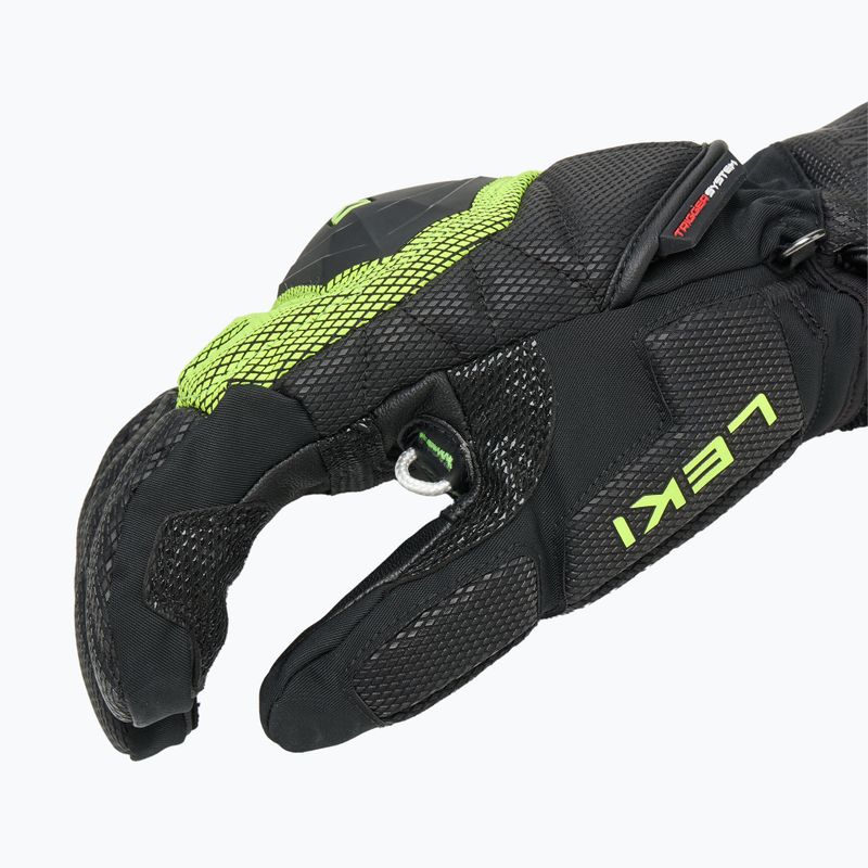 Мъжки скиорски ръкавици LEKI WCR Coach 3D black/ ice lemon 4