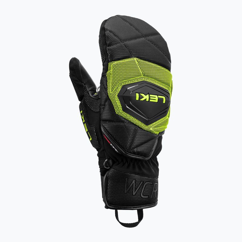 Мъжки скиорски ръкавици LEKI WCR Coach 3D Mitt black/ice lemon 2