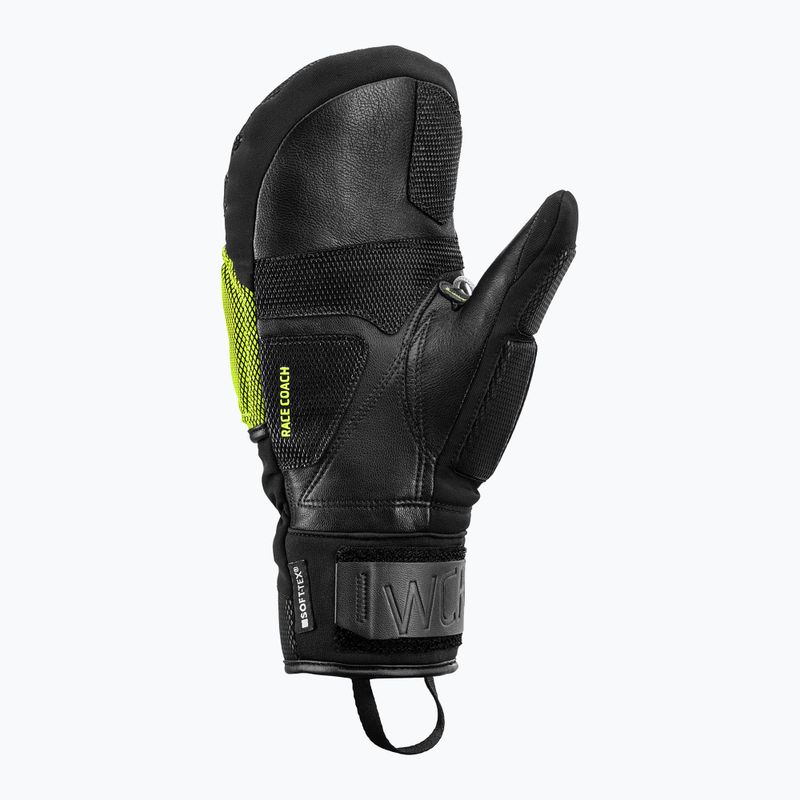 Мъжки скиорски ръкавици LEKI WCR Coach 3D Mitt black/ice lemon 3