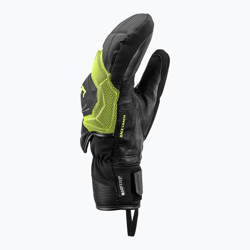 Мъжки скиорски ръкавици LEKI WCR Coach 3D Mitt black/ice lemon 4