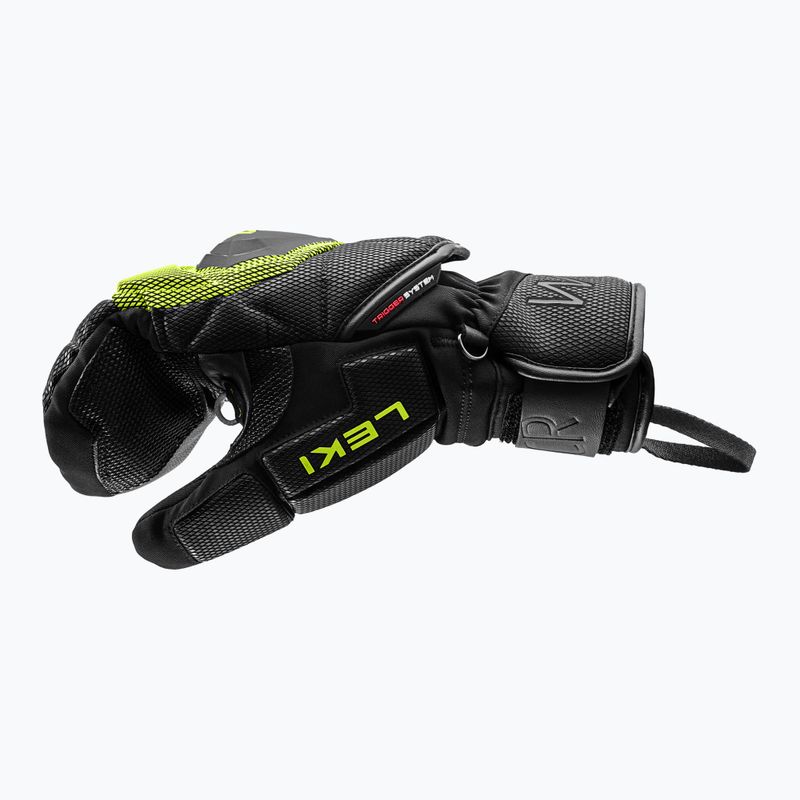Мъжки скиорски ръкавици LEKI WCR Coach 3D Mitt black/ice lemon 5