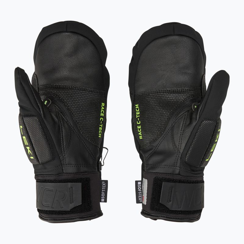 Мъжки скиорски ръкавици LEKI WCR C-Tech 3D Mitt black/ ice lemon 3