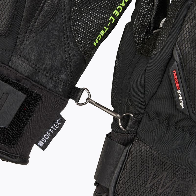 Мъжки скиорски ръкавици LEKI WCR C-Tech 3D Mitt black/ ice lemon 6