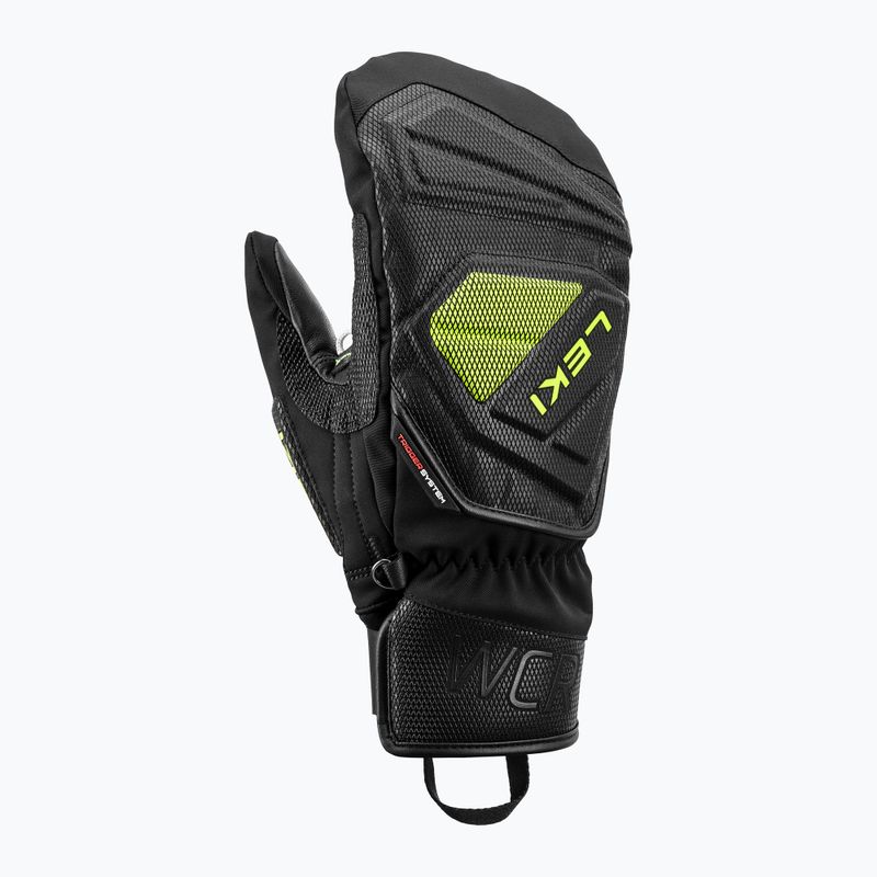 Мъжки скиорски ръкавици LEKI WCR C-Tech 3D Mitt black/ ice lemon