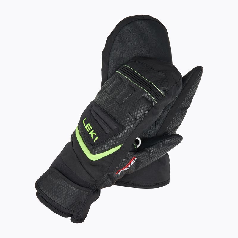 Детски скиорски ръкавици LEKI WCR Team 3D Junior Mitt black/ ice lemon 2
