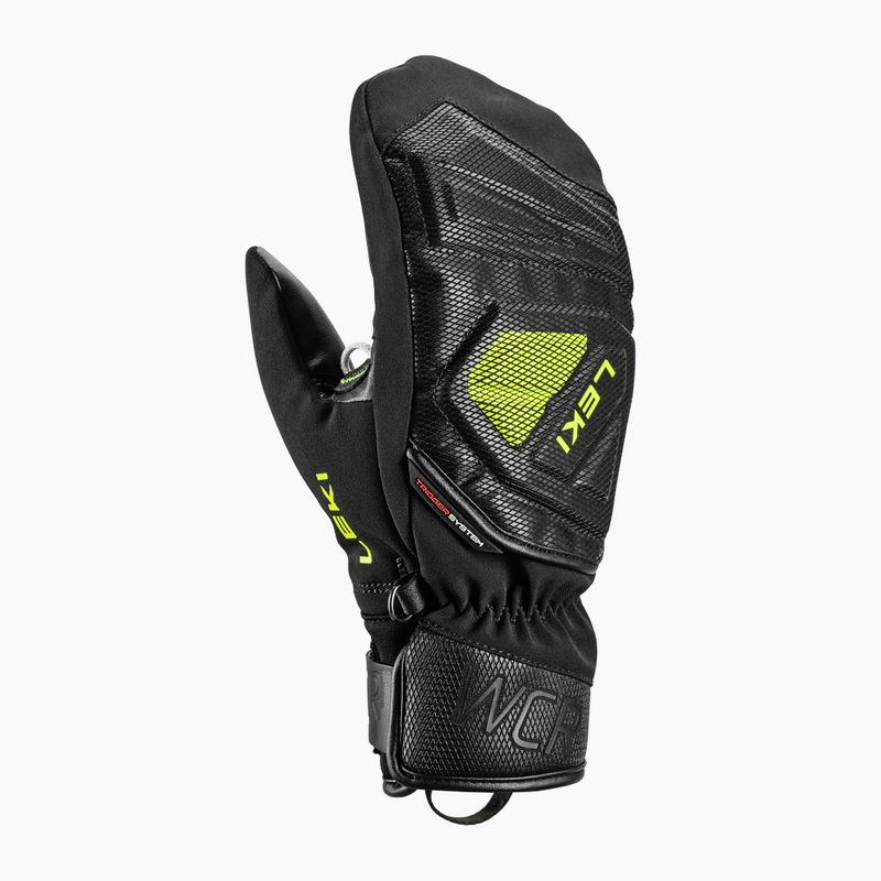 Детски скиорски ръкавици LEKI WCR C-Tech 3D Junior Mitt black/ice lemon 2