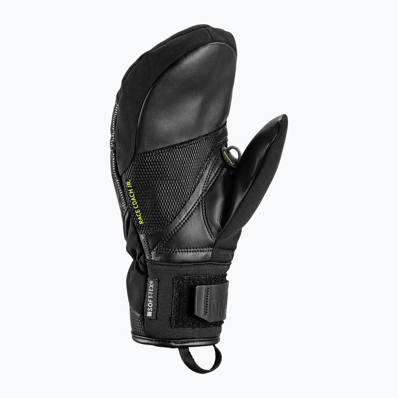 Детски скиорски ръкавици LEKI WCR C-Tech 3D Junior Mitt black/ice lemon 3