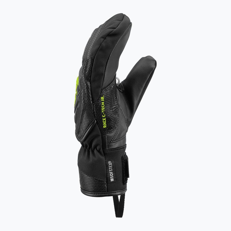 Детски скиорски ръкавици LEKI WCR C-Tech 3D Junior Mitt black/ice lemon 4