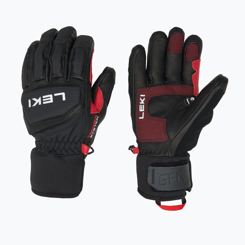 Мъжки скиорски ръкавици LEKI Griffin Pro 3D black/ red/white