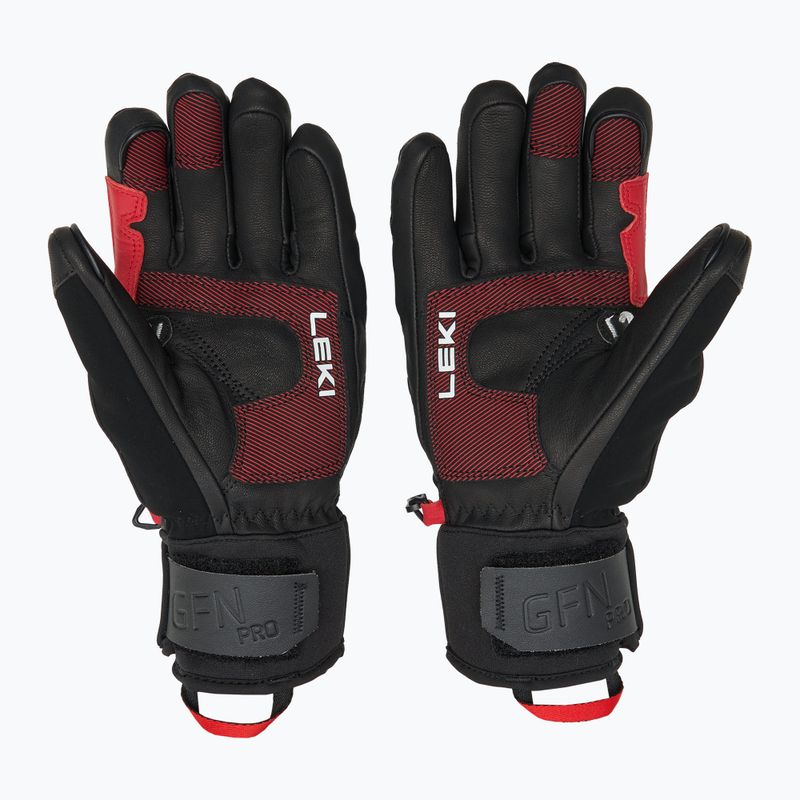 Мъжки скиорски ръкавици LEKI Griffin Pro 3D black/ red/white 2