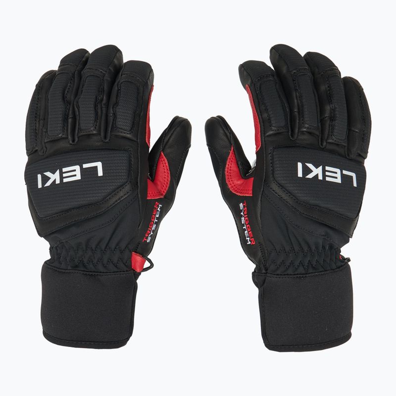 Мъжки скиорски ръкавици LEKI Griffin Pro 3D black/ red/white 3