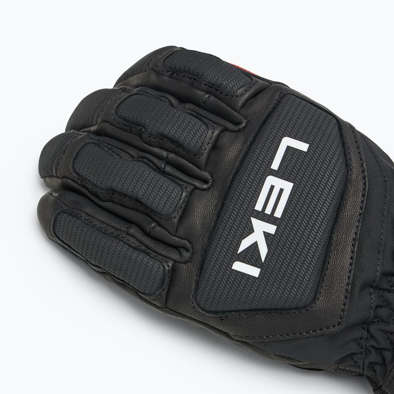 Мъжки скиорски ръкавици LEKI Griffin Pro 3D black/ red/white 5
