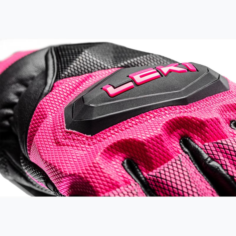 Дамски скиорски ръкавици LEKI WCR Venom SL 3D black/ rose 12