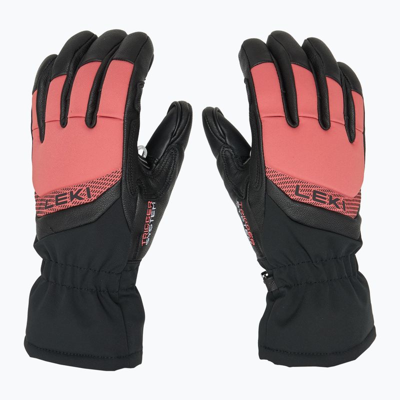 Дамски скиорски ръкавици LEKI Griffin Base 3D black/ rose 3
