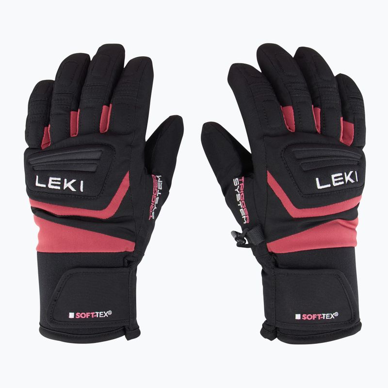 Детски скиорски ръкавици LEKI Griffin 3D Junior black/ rose 2