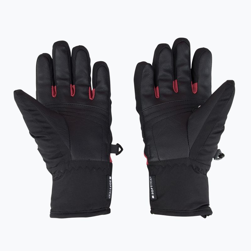 Детски скиорски ръкавици LEKI Griffin 3D Junior black/ rose 3