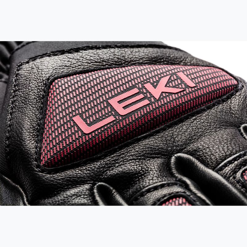 Дамски скиорски ръкавици LEKI Griffin Pro 3D black/ rose 11