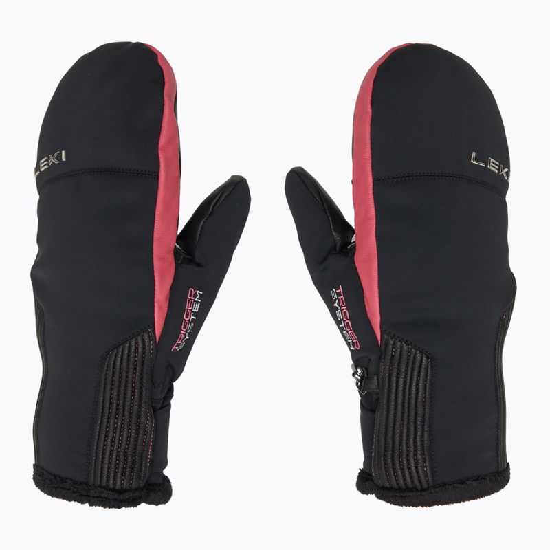 Дамски скиорски ръкавици LEKI Vallarta 3D Mitt black/ rose 3