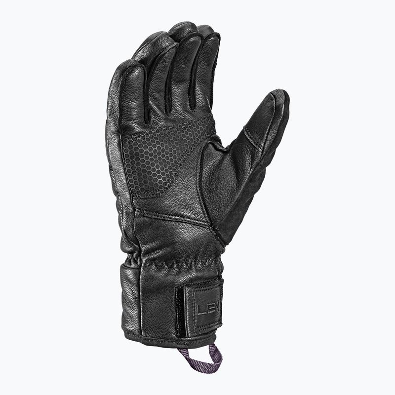 Дамски скиорски ръкавици LEKI Montera Prime Women black/blackberry grey 3