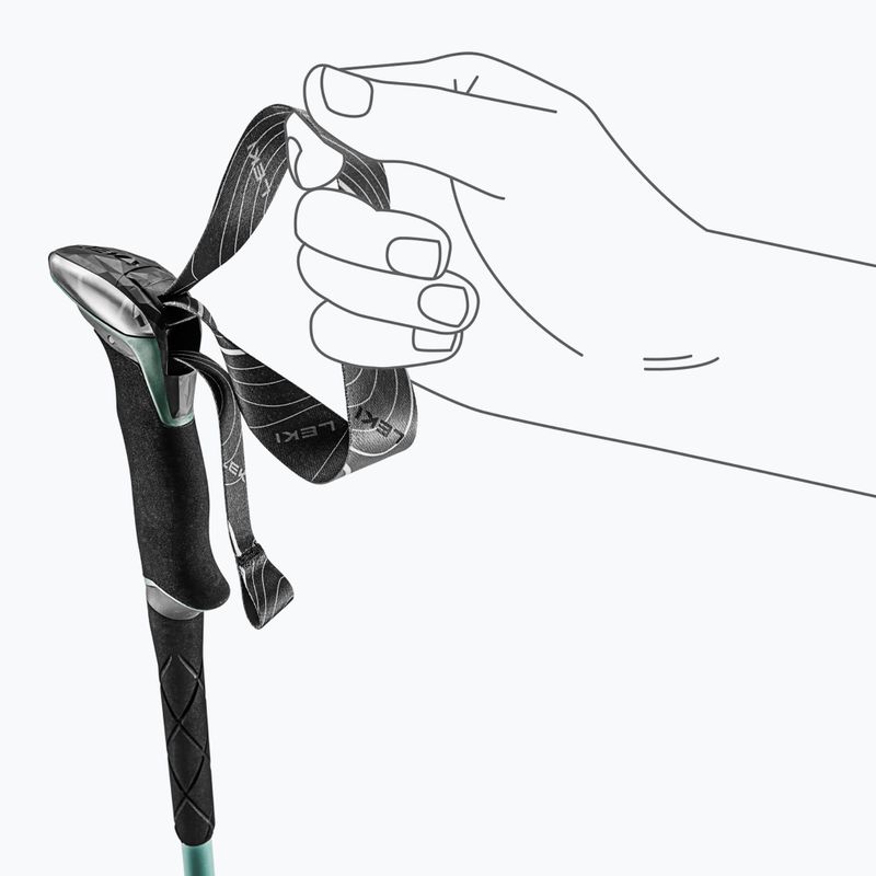 Щеки за трекинг LEKI Makalu Lite malachite green/dark malachite green/white 6