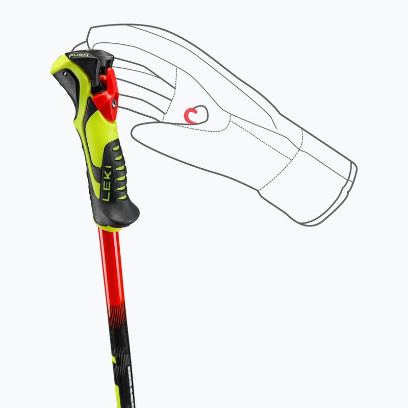 Детски скиорски щеки LEKI WCR Evo Lite SL TR bright red/black/neon yellow 6