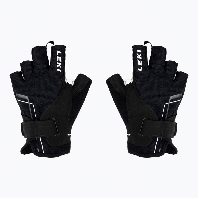 LEKI Nordic Breeze Shark Къси ръкавици за скандинавско ходене черни 649703301060