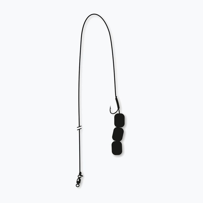 Black Cat Комплект водачи за сом с пелети и парчета дълъг косъм 1,00 м 2 бр. кафяви 4336133 2
