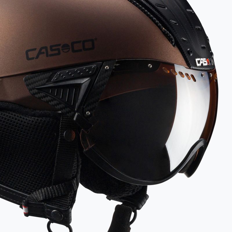 Ски каска CASCO SP-2 Carbonic Visor brown 07.3733 6