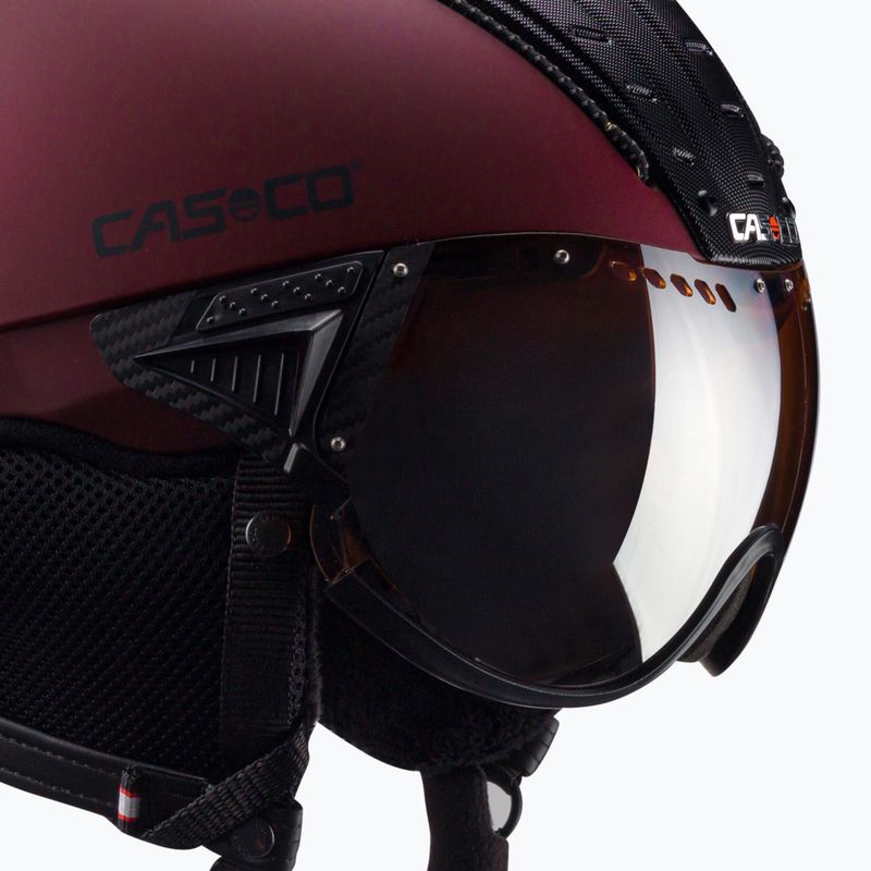 Ски каска CASCO SP-2 Carbonic Visor червена 07.3738 6