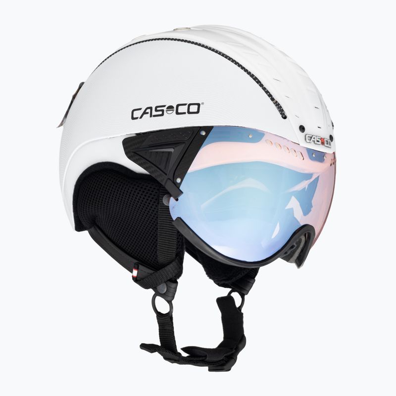 Ски каска CASCO SP-2 Photomatic Visor структуриран бял гланц