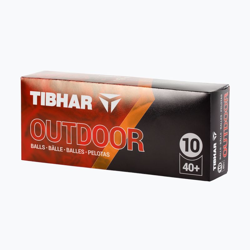 Топчета за тенис на маса Tibhar Outdoor 10 бр. бели