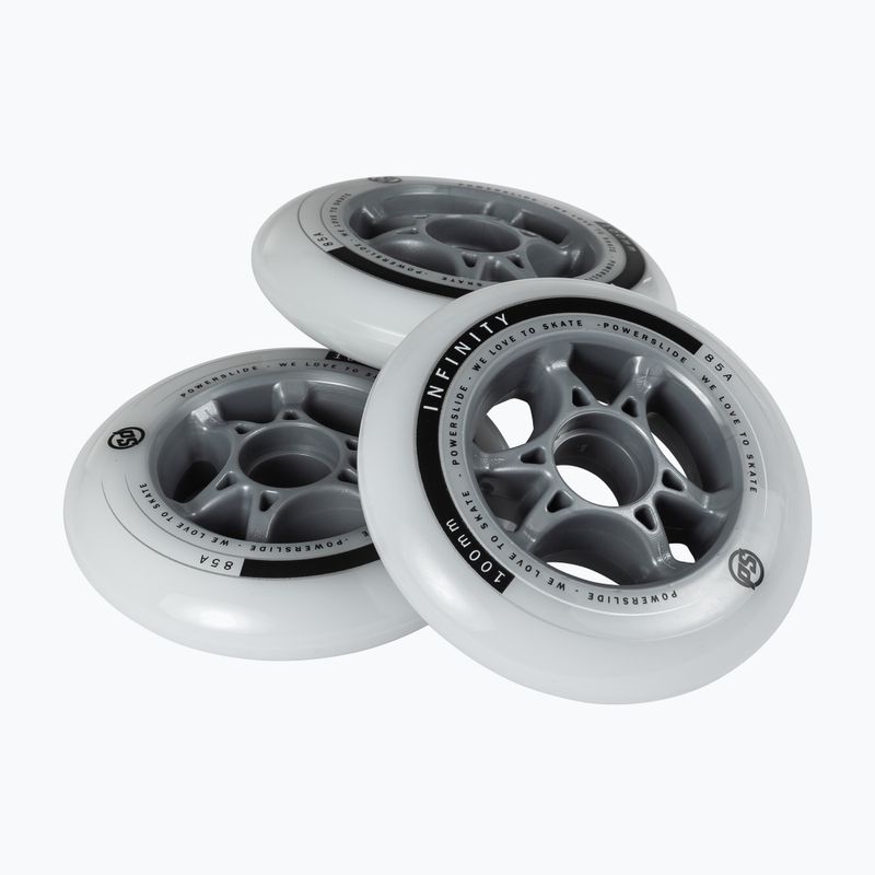 Powerslide Infinity II колела за ролери 100mm/85A 4 бр. бели 905224 6