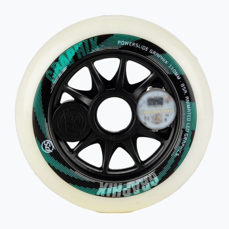 Powerslide Graphix Right колела за ролери бели 905344