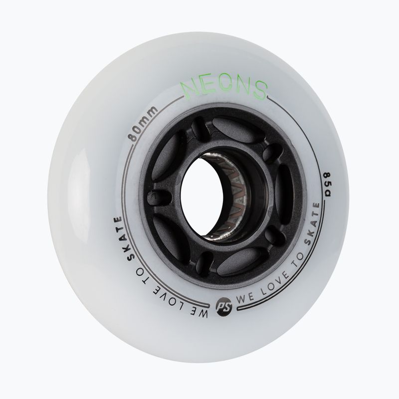 Powerslide Neons 80 mm/85A колела за ролери 4 бр. зелени. 2