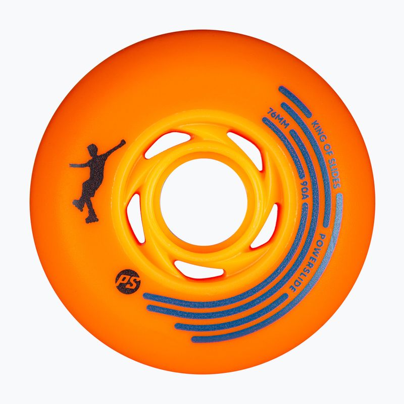 Колела за ролери Powerslide King of Slides 4 pcs 76 mm/90A orange/orange 2