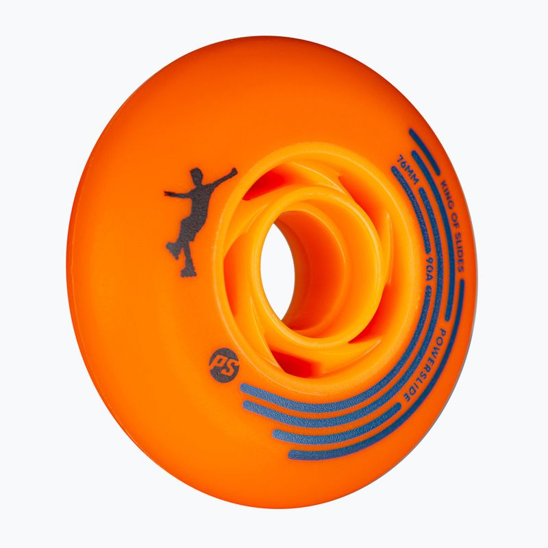 Колела за ролери Powerslide King of Slides 4 pcs 76 mm/90A orange/orange 3