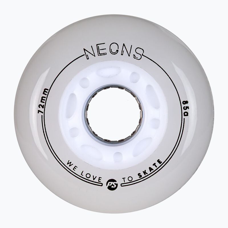 Колела за ролери Powerslide Neons LED 72 mm/85A 4 pcs. white
