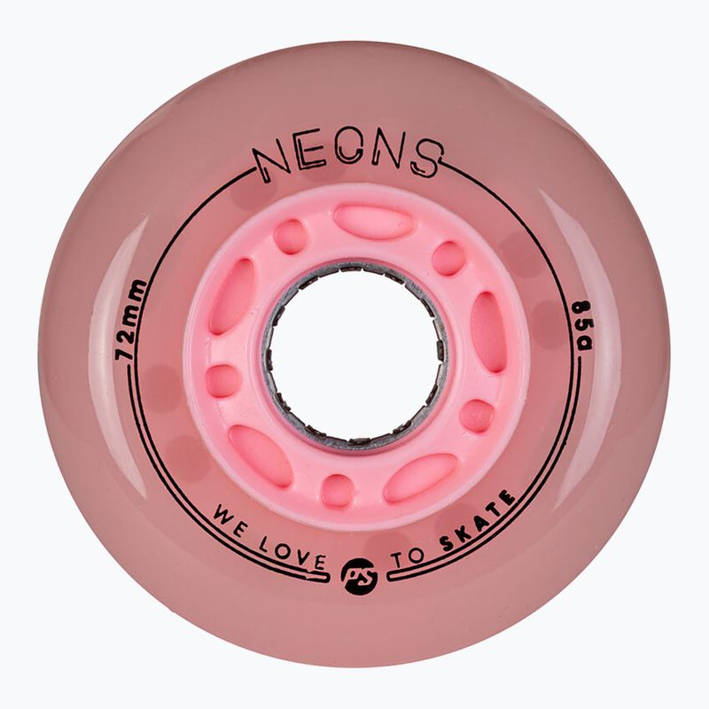 Колела за ролери Powerslide Neons LED 72 mm/85 A 4 pcs. rose