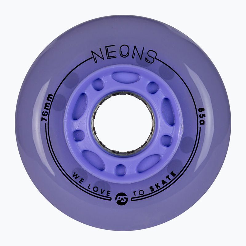 Колела за ролери Powerslide Neons LED 76 mm/85A 4 pcs. lilac