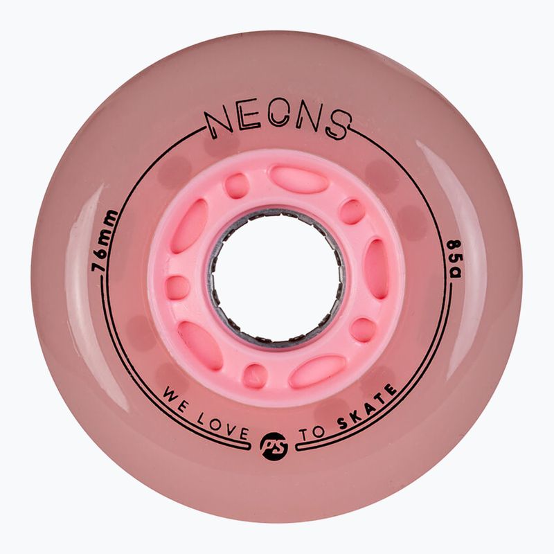 Колела за ролери Powerslide Neons LED 76 mm/85A 4 pcs. rose