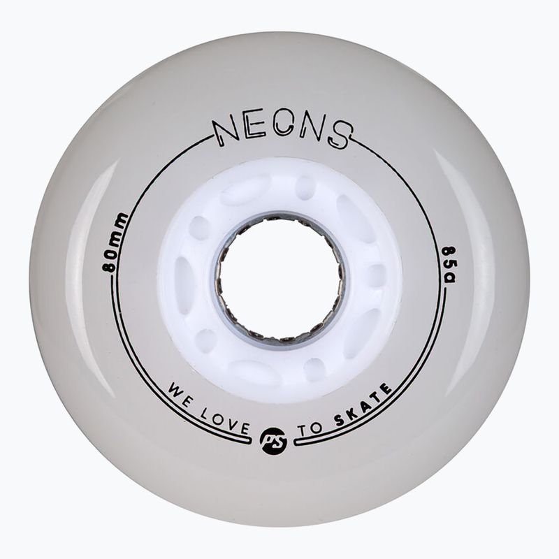 Колела за ролери Powerslide Neons LED 80 mm/85A 4 pcs. white
