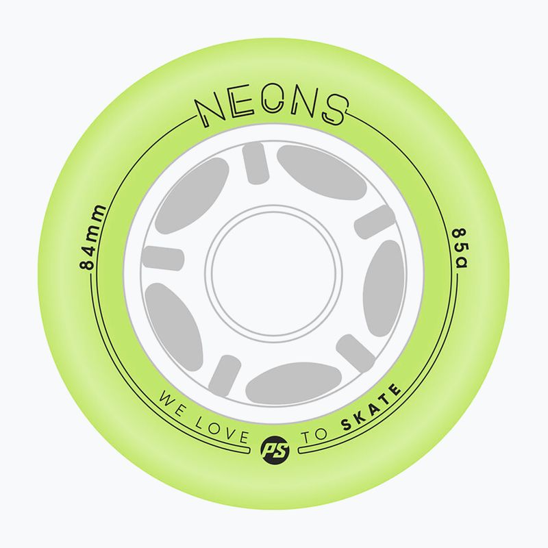 Колела за ролери Powerslide Neons LED 84 mm/85A 4 pcs. green