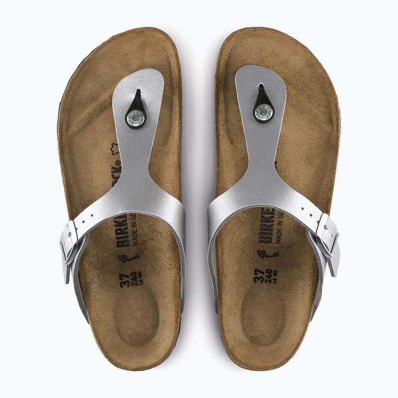 Джапанки BIRKENSTOCK Gizeh Birko-Flor Narrow silver 4