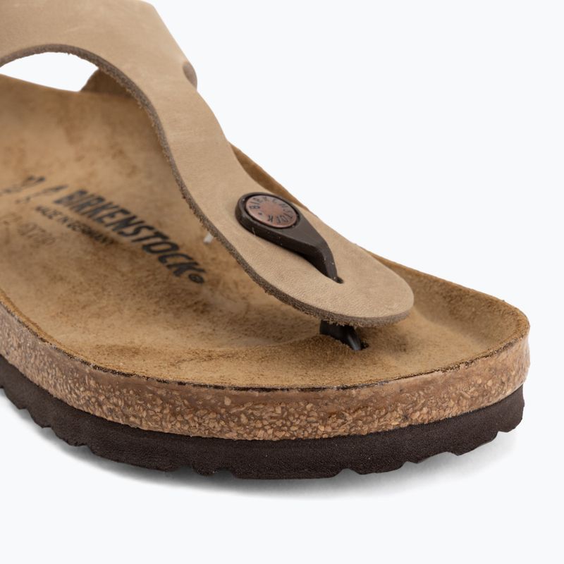 Чехли BIRKENSTOCK Gizeh Oiled Leather tabacco brown 7